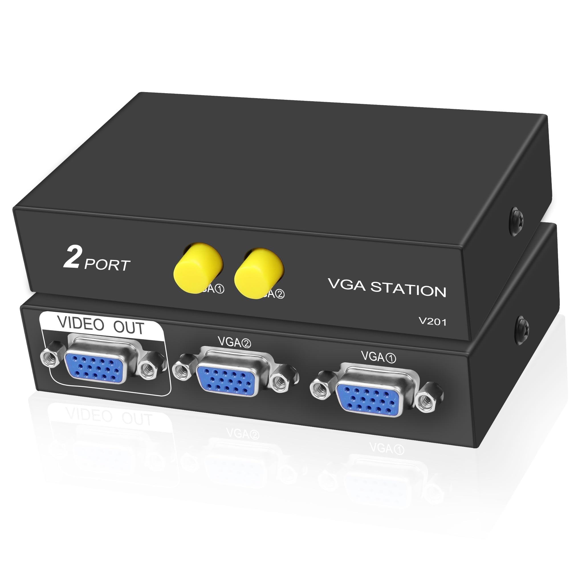 Amazon.com: XMSJSIY VGA Switch Box 2 in 1 Out VGA Audio Video